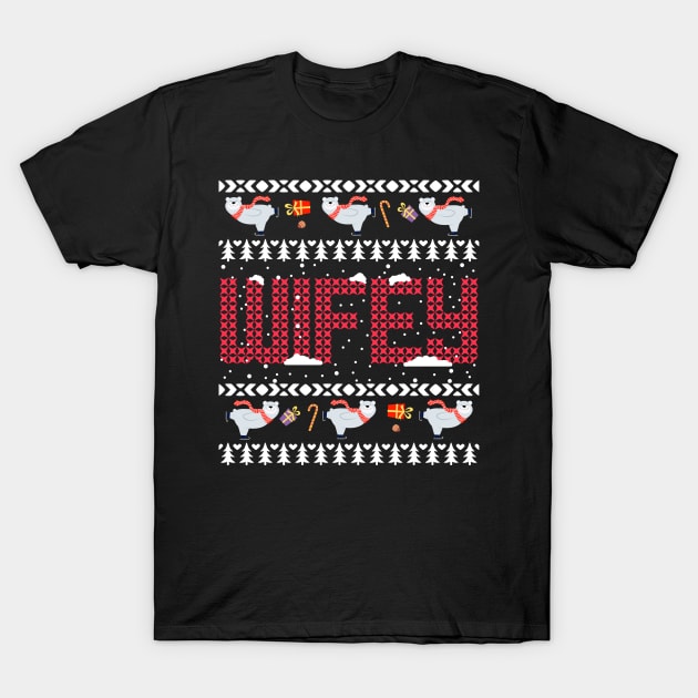 Hubby Wifey Matching Christmas T-Shirt by KsuAnn